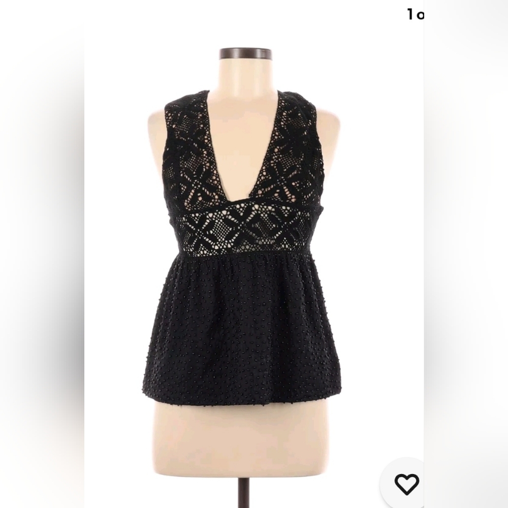Elegant Black Lace Women's Top